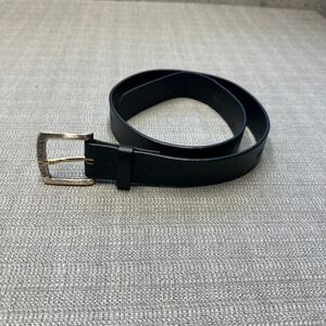 Harley Davidson Black‎ Leather Belt Mens Size 30 Silver Buckle Logo USA Made